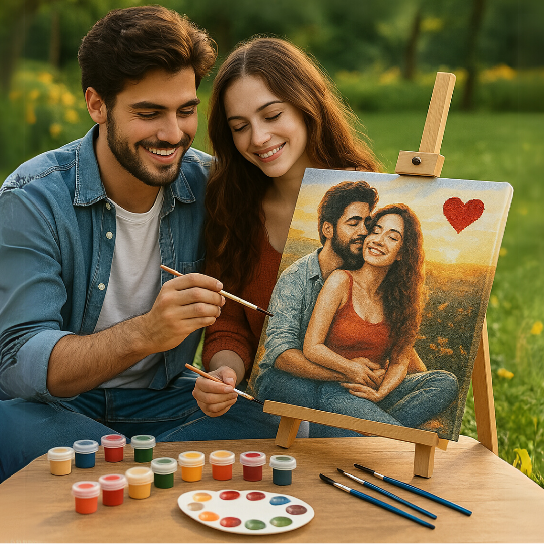 Kişiye Özel Sayılarla Boyama Kanvas Tablo