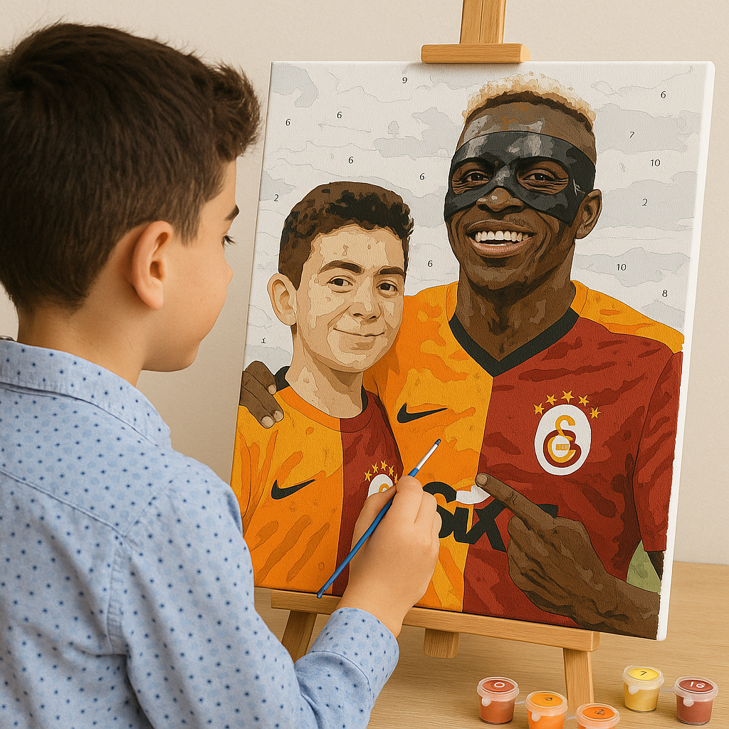 TaraftarArt – Kişiye Özel Sayılarla Boyama Kiti
